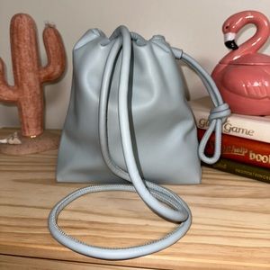 A New Day Light Blue Crossbody Drawstring Bag
